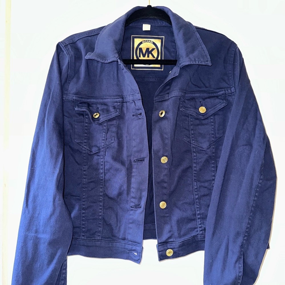 MK Michael Kors Women’s Crop Navy Jean Jacket